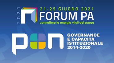 immagine Forum Pa 2021 0 Locandina ufficiale dell'edizione 2021 del Forum Pa per l'ambito del Pon Governance