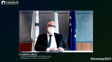 Fabrizio Curcio interviene al webinar di Casa Italia nell'ambito del Forum Pa 2021
