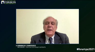 Armando Zambrano interviene al webinar di Casa Italia nell'ambito del Forum Pa 2021